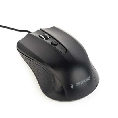 Fotografia e Mouse MUS-4B-01 Optical Black 1200DPI USB.